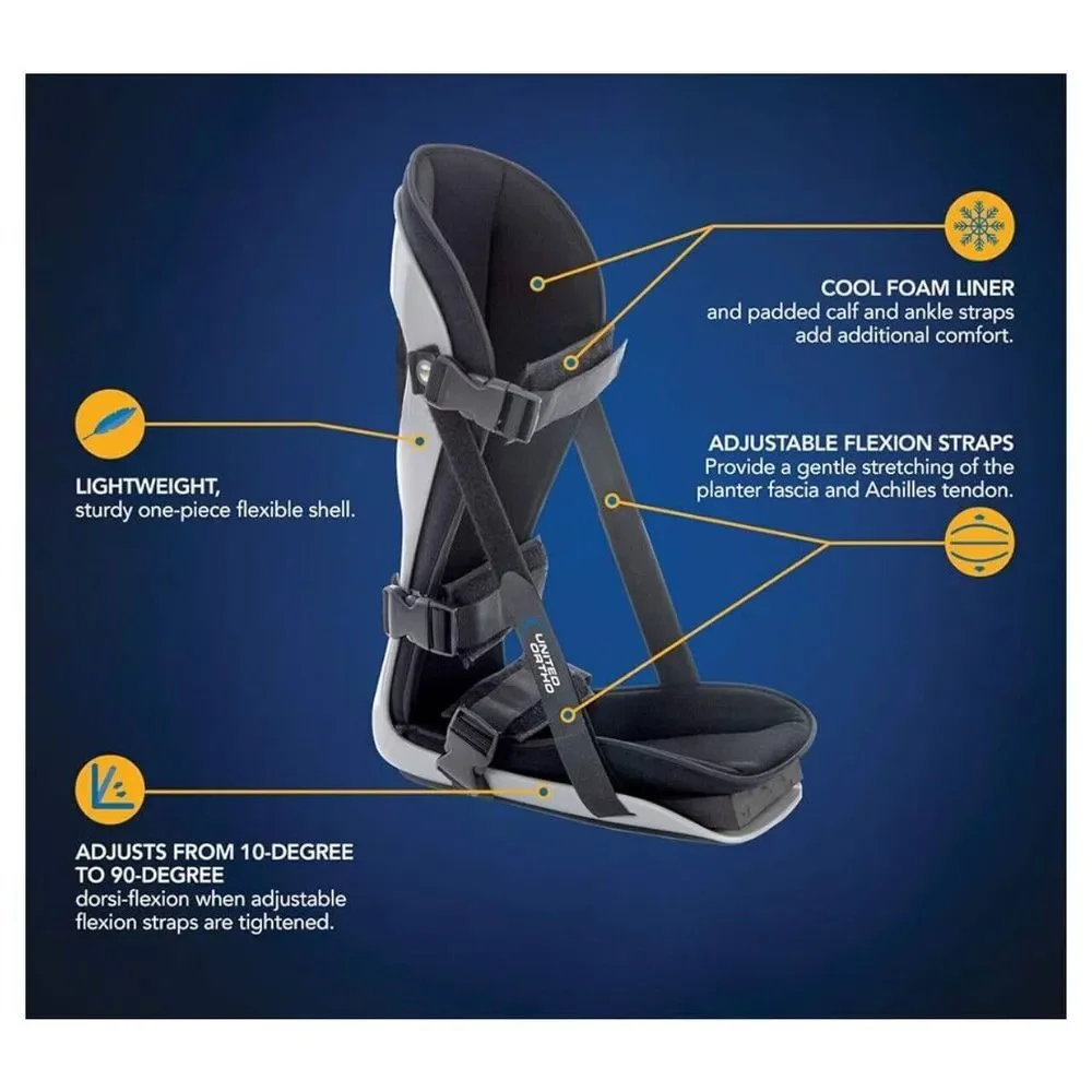 United Ortho Plantar‎ Fasciitis Adjustable Leg Support Brace Large B-Z